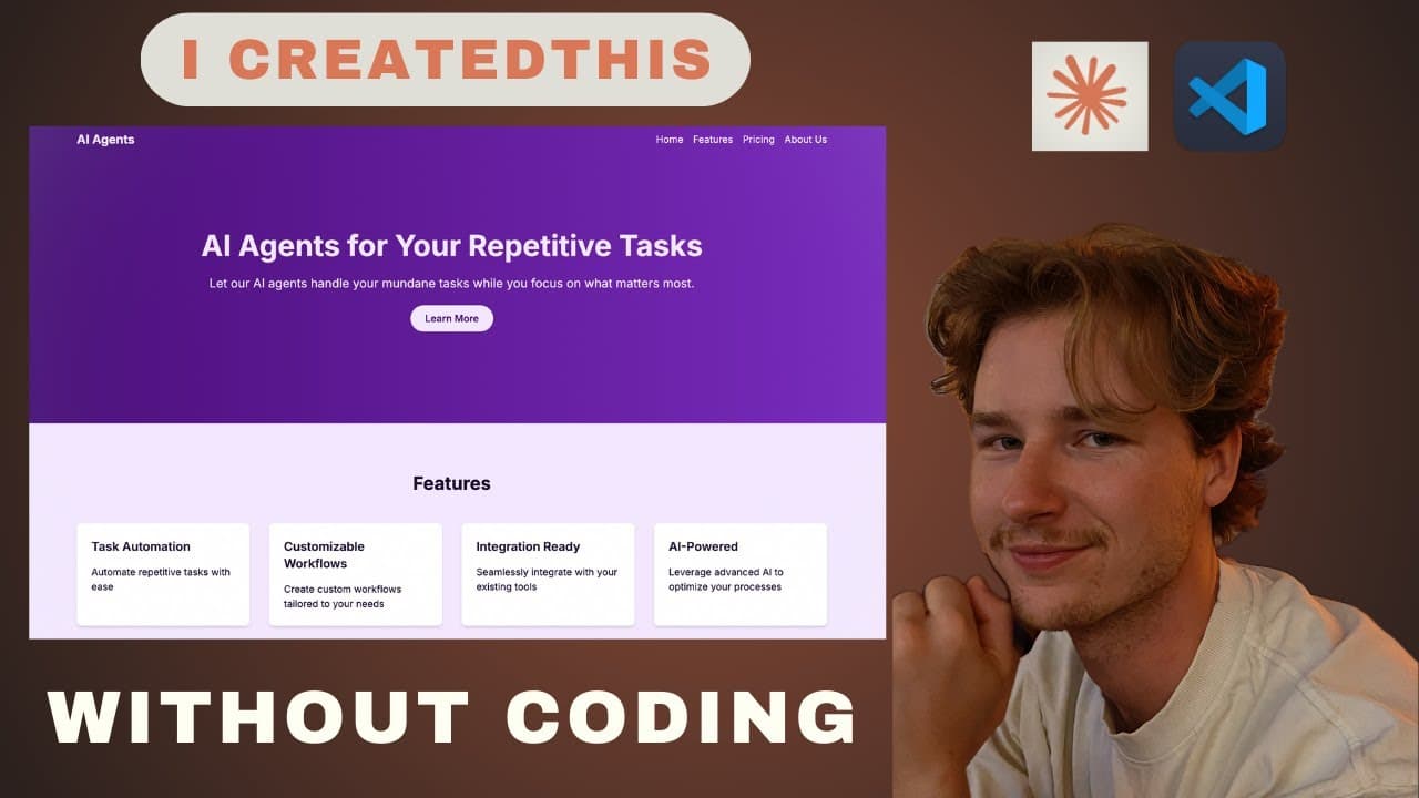 Landing Page with functional backend + form built with Claude